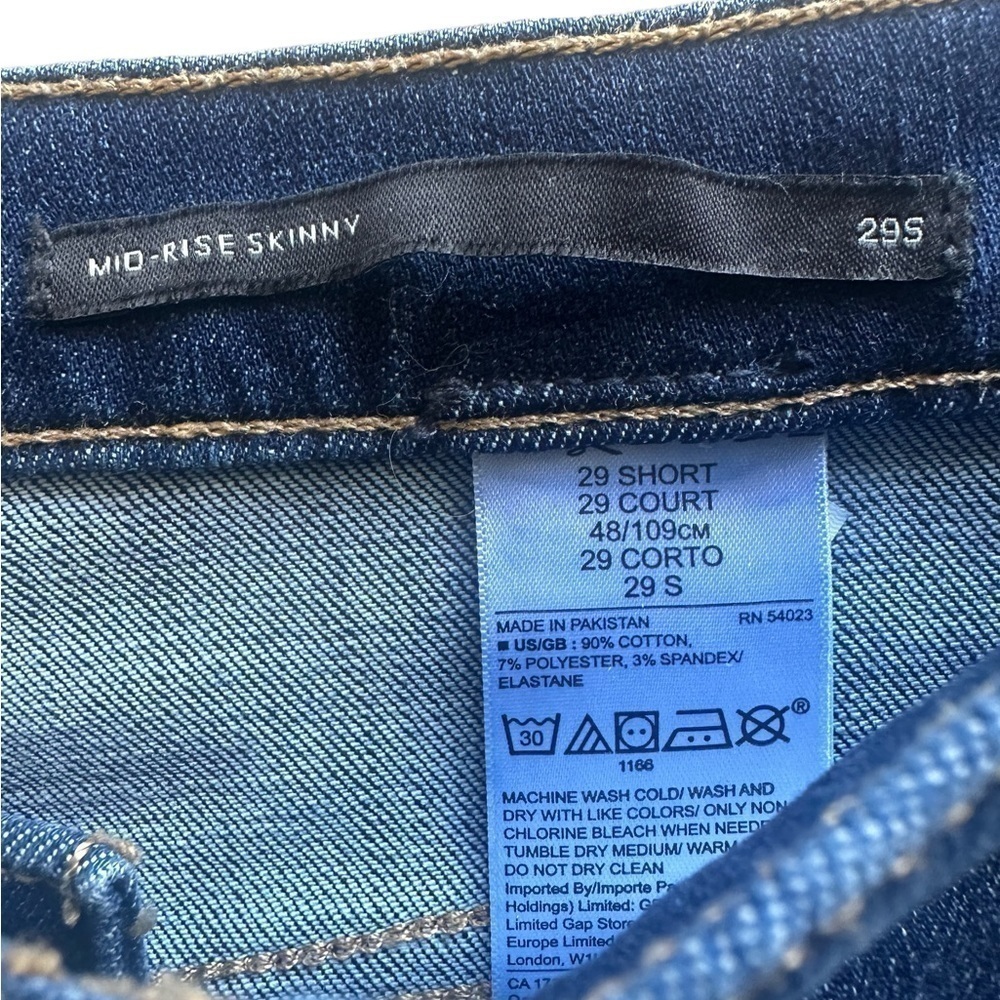 Women’s Banana Republic Mid-Rise Skinny Jeans - Medium Vintage - Size 29 Short - Picture 2 of 5
